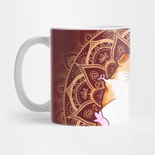 Zen Guinea Pig Meditating Mandala Mug